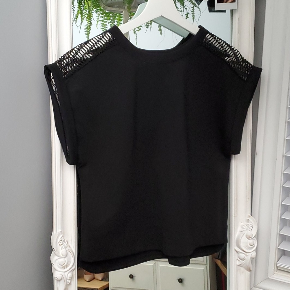 Black top with mesh back
